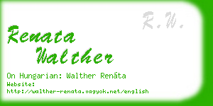 renata walther business card